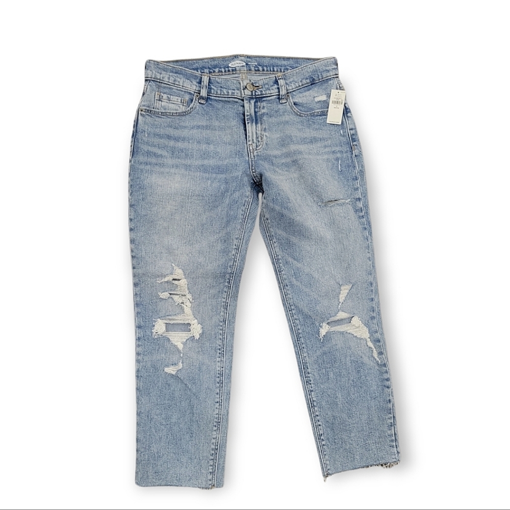 Old navy boyfriend mid-rise cropped jeans